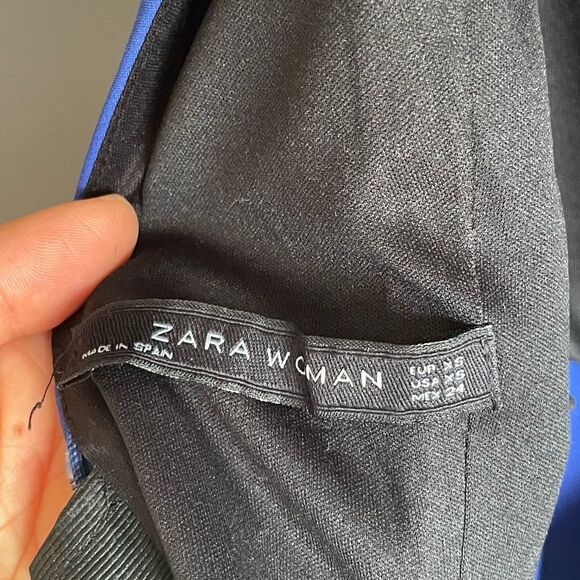 Zara Woman Cobalt Blue V-Neck Tailored Minidress, Size XS - Picture 4 of 10